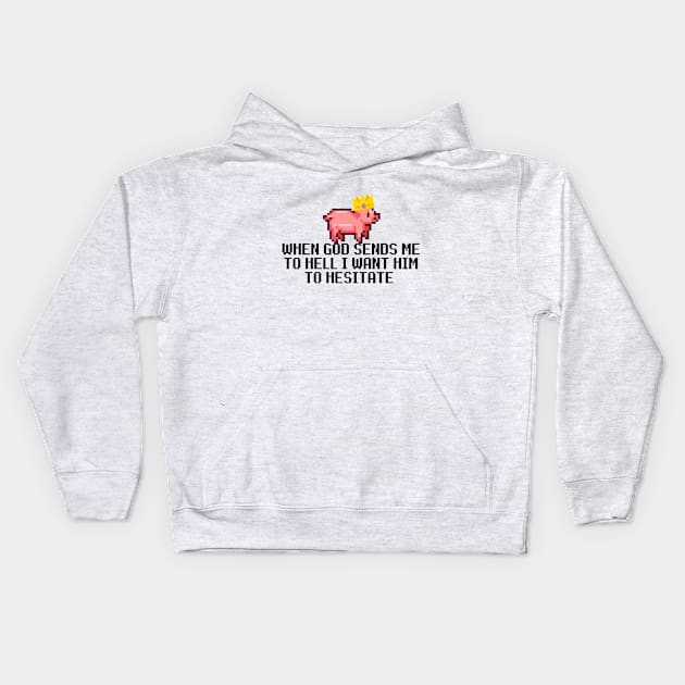 TechnoBlade King Logo Kids Hoodie by antyadita